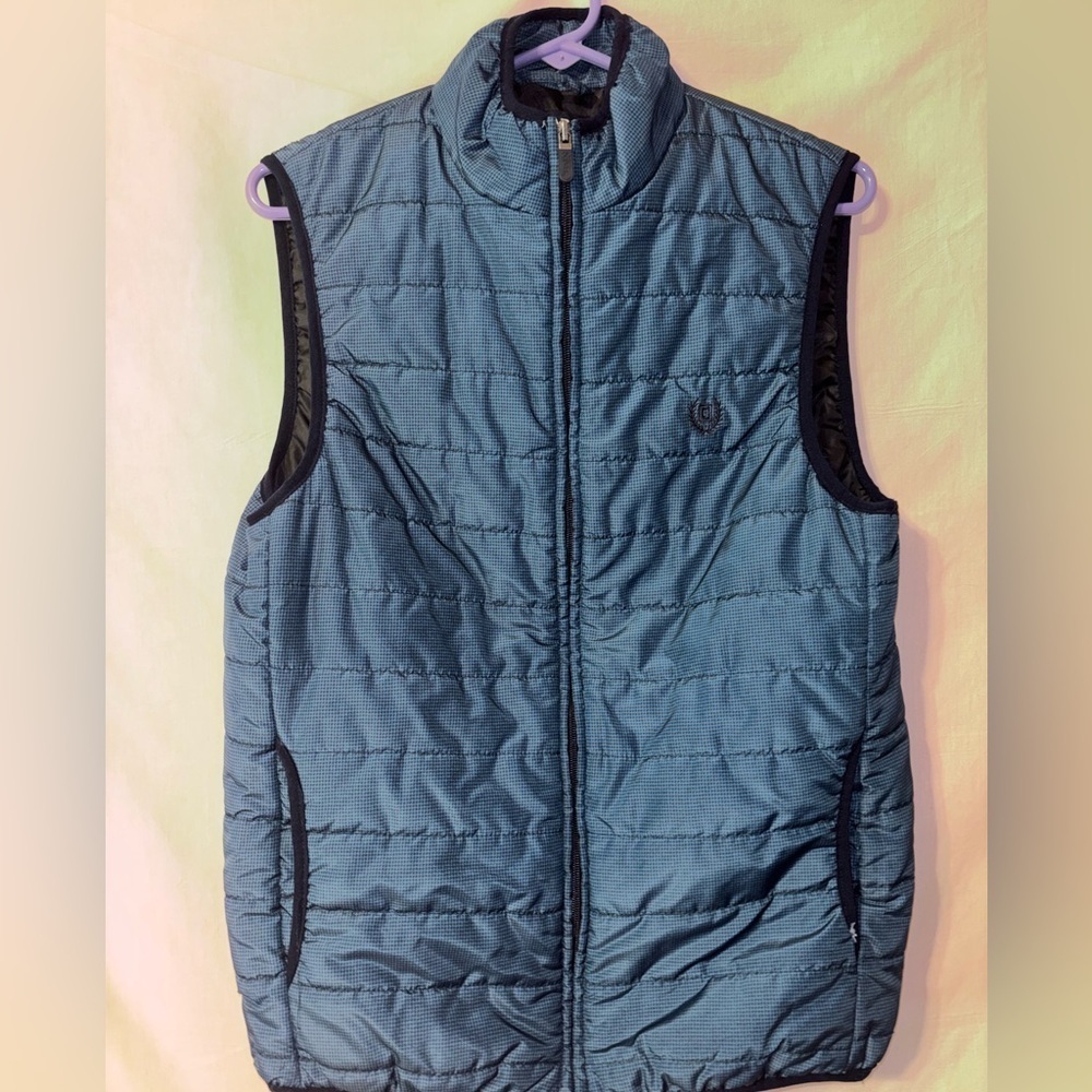 Chaps Navy and Blue Quilted Vest